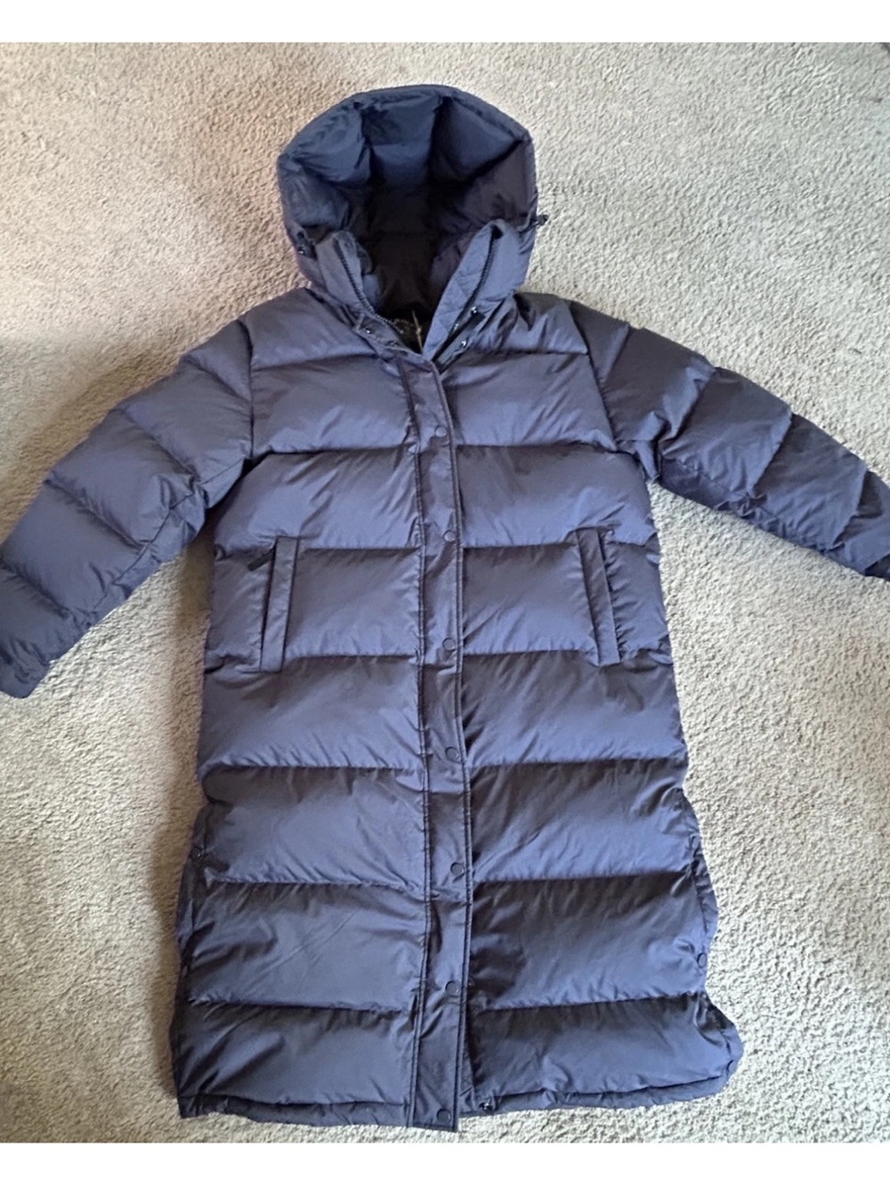 New Quince Women's XL Responsible Down Long Puffer Coat Carbon Grey
